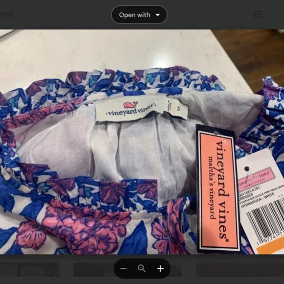 NWT Vineyard Vines  Hydrangea Block Printed Maxi Dress, Size Small - Picture 3 of 3